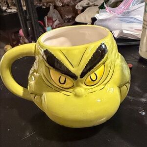 Grinch Face Yellow Mug
